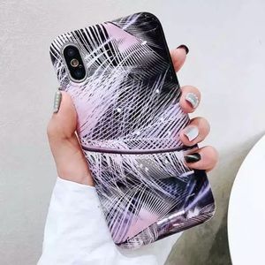 NEW iPhone 7+/8+/7/8 Palm Branch Glossy Soft Case